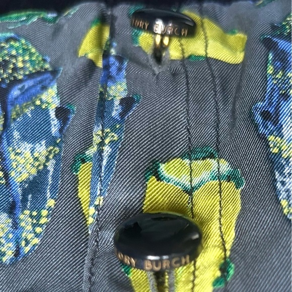 TORY BURCH SILK MERINO WOOL  PRINTED
SWEATER cardigan small - Picture 5 of 6